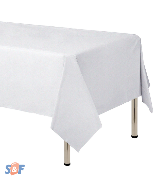 Mantel blanco para mesa rectangular